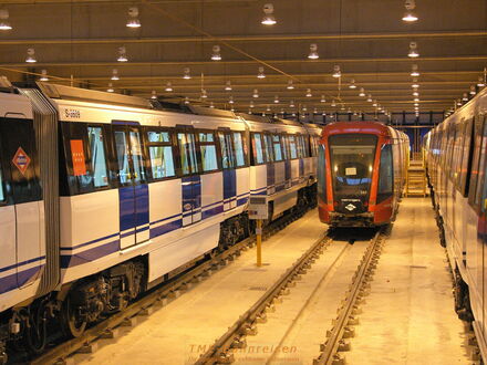 Das Metrodepot Hortaleza wurde für die Straßenbahn erweitert
