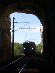 Auf der Strecke nach Hamina findet sich einer der wenigen Eisenbahntunnels in Finnland