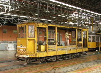 Werkstattwagen im Depot Santo Amaro