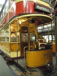Einer der ältesten Straßenbahnwagen des Museums ist der Wagen 779 aus dem Jahr 1907